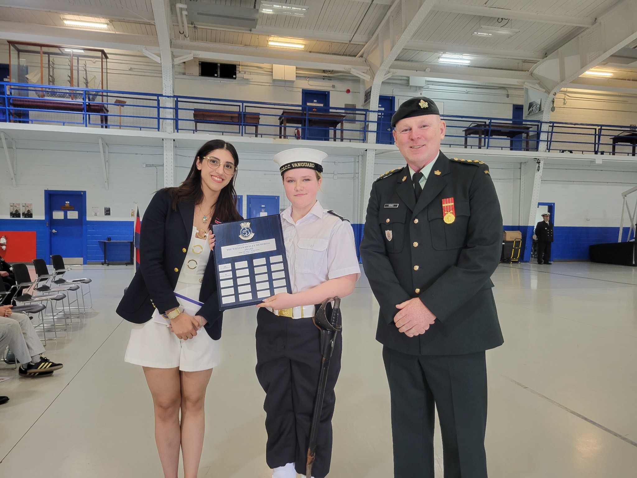 Cadet receiving award